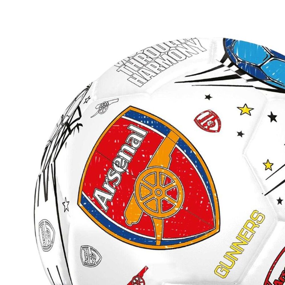 Arsenal FC Colour In Football Set / White/Red - Picture 2 of 2
